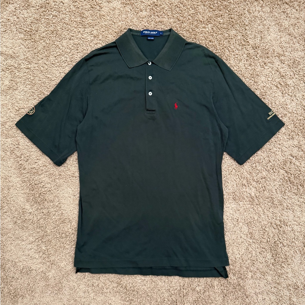 Polo Golf Ralph Lauren Shirt Mens Large Green Ajga Rolex Logo Golf